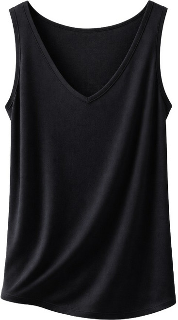 모달 V넥 민소매 옆트임 티셔츠 9가지 컬러