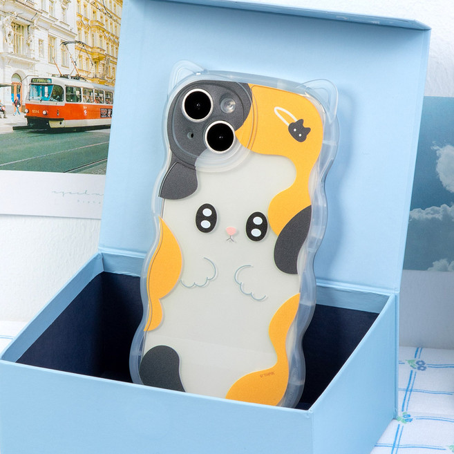 아이폰SE3/SE2/8/7 전용 고양이귀 쫑긋 캣웨이브 디자인 투명케이스