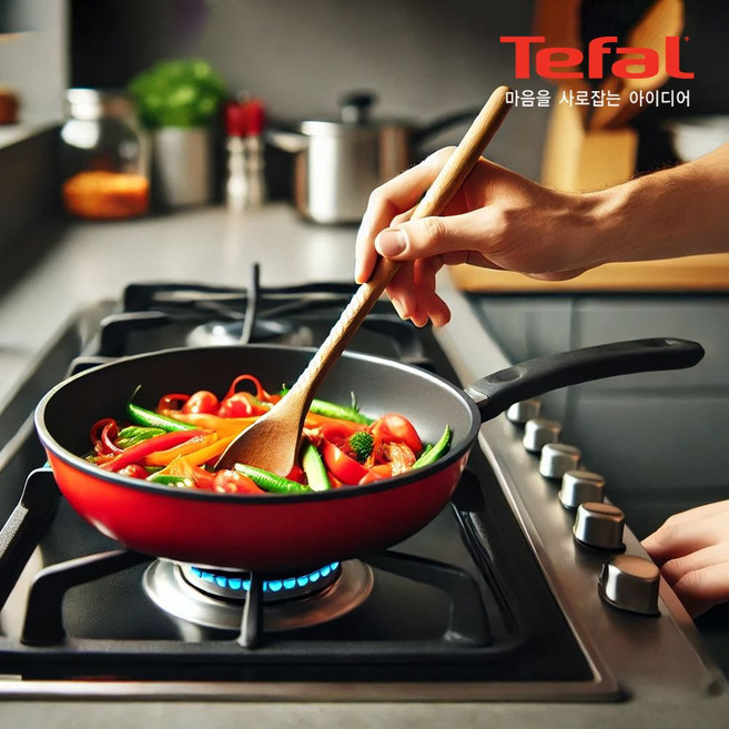 테팔 IH 퍼포먼스 티타늄코팅 인덕션 후라이팬 3종세트, 레드, 팬 24cm + 28cm + 웍 28cm