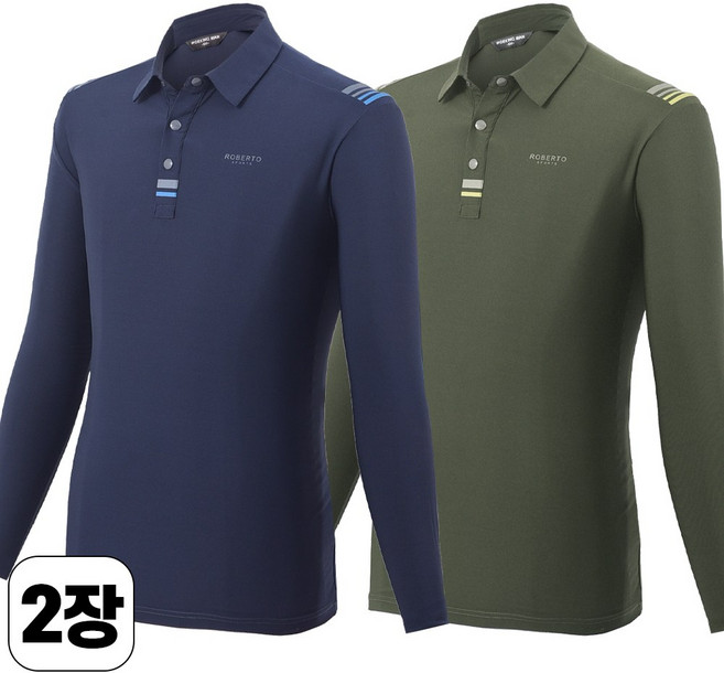 워킹맨 아울렛 1+1 봄 가을 시즌 스트리프 베이직 카라 긴팔 티셔츠 일상복 근무복 등산복 작업복 아웃도어 티셔츠 A225