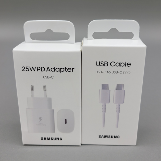 삼성 정품 갤럭시 S24 25W 초고속충전기 C타입 [ 케이블 포함 ] 블랙 검정, 화이트, 1개