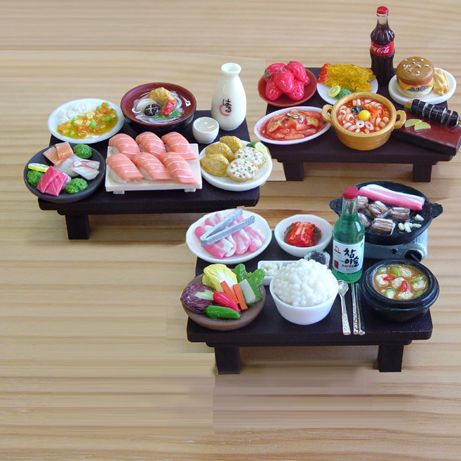 미니로 - [ 상과 음식을 선택해서 꾸미는 사각상(소) 미니어쳐 상차림 ] 납골당 꾸미기 수제작 200가지 음식 선택가능, 93. 빵