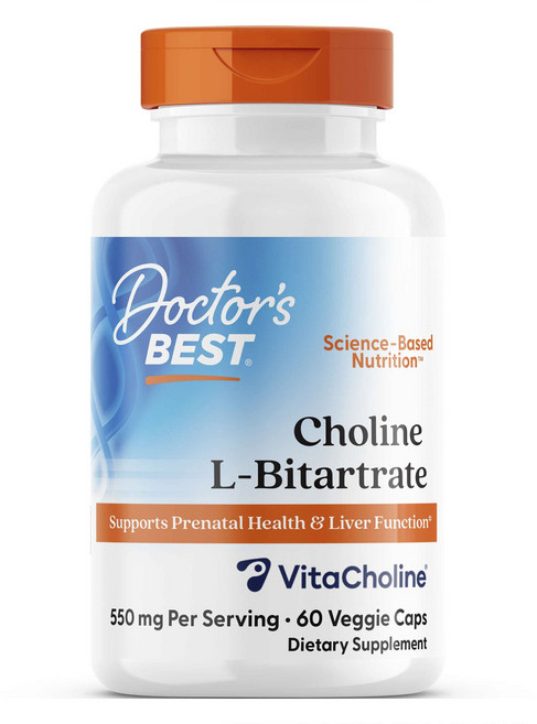 Doctor's BEST 重酒石酸膽鹼素食膠囊 550mg, 1罐, 60顆
