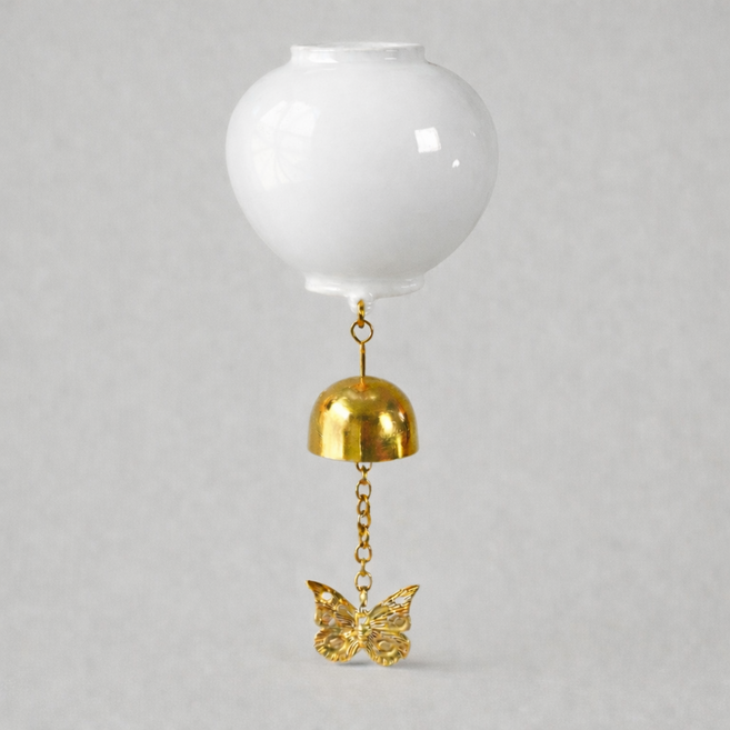 비욘드아트 달항아리 문종 현관문 풍경종 집들이 선물용, 순백