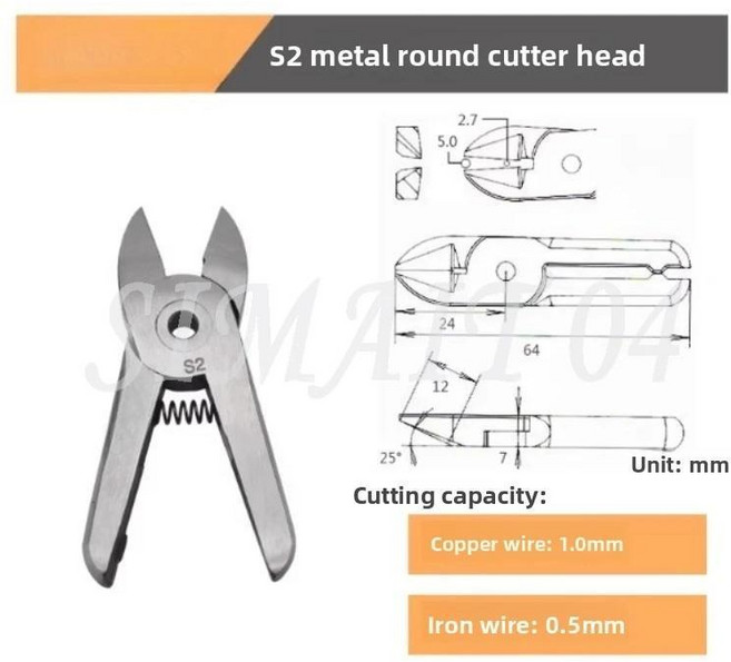 철 알루미늄 와이어 강력한 공압 커터 헤드 공압 가위 수동 공압 가위 플라스틱 노즐 구리, 01 2, 1개
