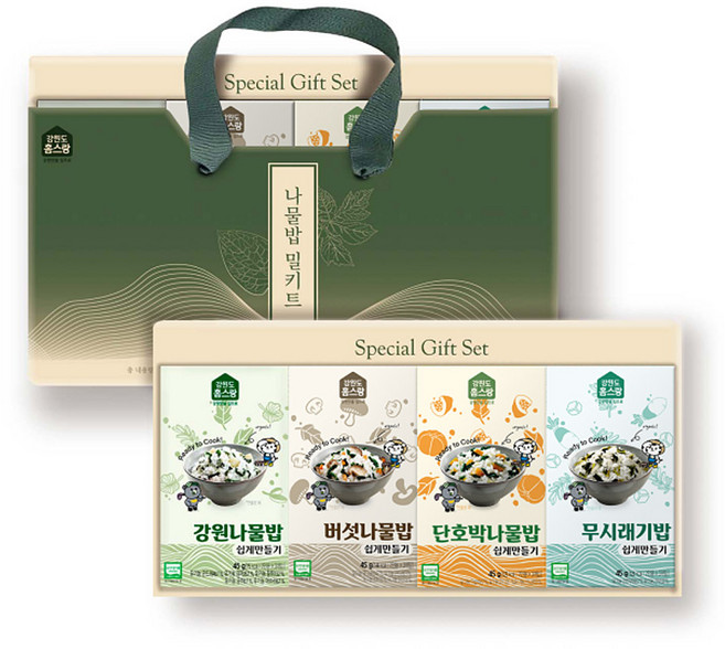 홈스랑 강원나물밥 유기농나물밥 스페셜 선물세트, 1개, 2인분x12개