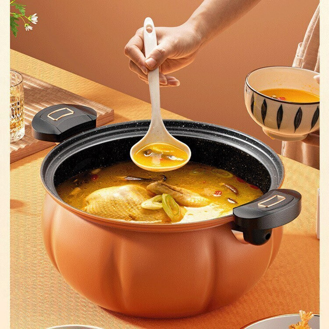 미압력솥 8L 대용량 다기능 인덕션 압력솥 찌기삶기조리기끓이기뜸들이기달이기, 1개, 주황색 단일 냄비 8L