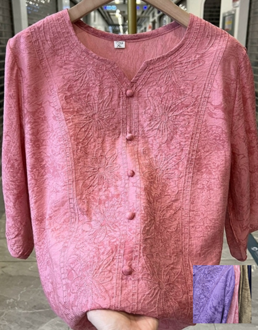 할머니옷 60대 70대 80대 블라우스 중년여성 봄 여름 인견 칠부