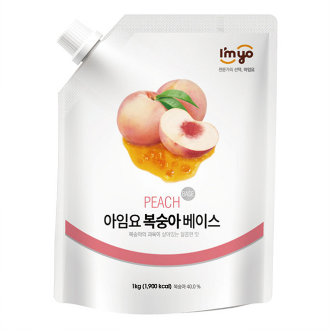 아임요 복숭아 베이스, 1kg, 6개