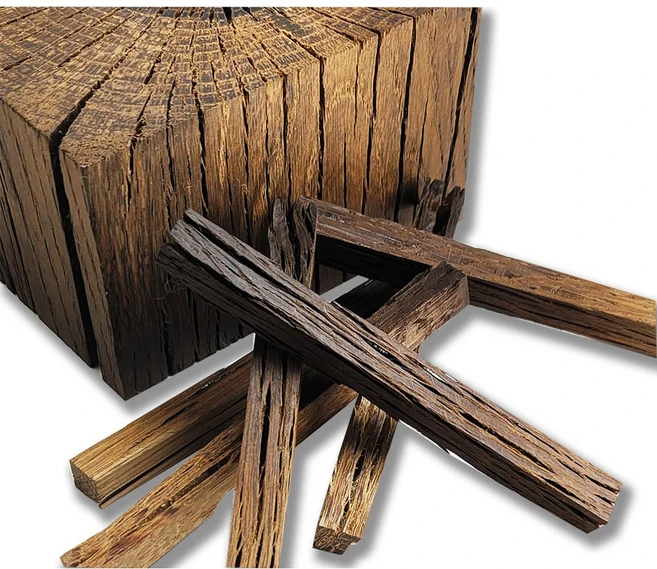 오크스틱 6p set 오크칩 위스키 와인 보드카 숙성, 그라데이션 12cm, 6개 - 쿠팡