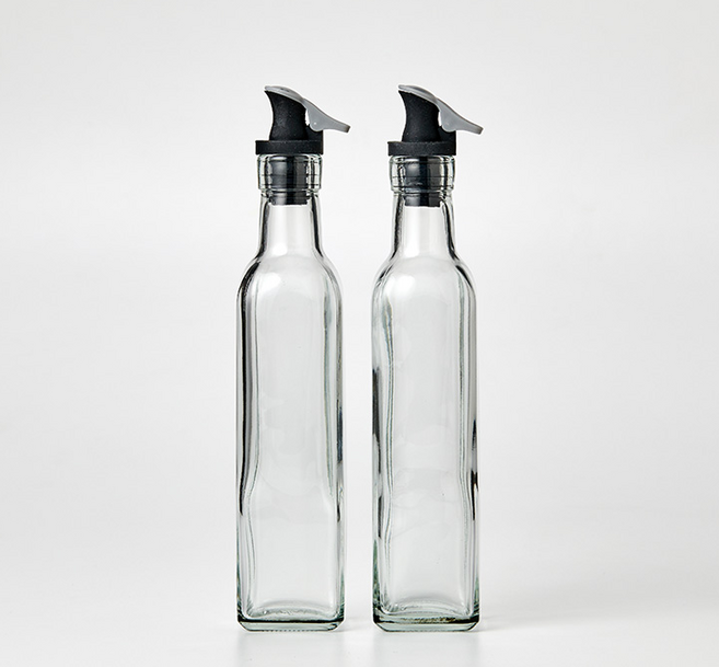 모던하우스 WOW 사각 오일병 2P세트 250ml(스티커포함) KC0722017, (가로4.7 세로4.7 높이25)CM 용량250ML, 2개세트