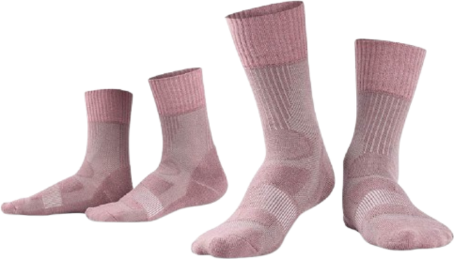登山羊毛襪 美麗諾羊毛襪 戶外運動襪 保暖透氣, 粉色, 1套