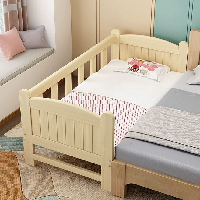 원목 침대 원목침대프레임 머스코 07FQ25G 저상형침대 싱글침대, 삼면 가드형