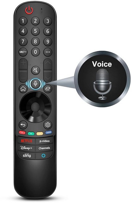 음성 기능이 있는 모든 LG 스마트 UHD OLED QNED 나노셀 시리즈 TV용 LG-TV-리모트용 매직 리모컨 교체, LG 보이스 매직 리모컨용