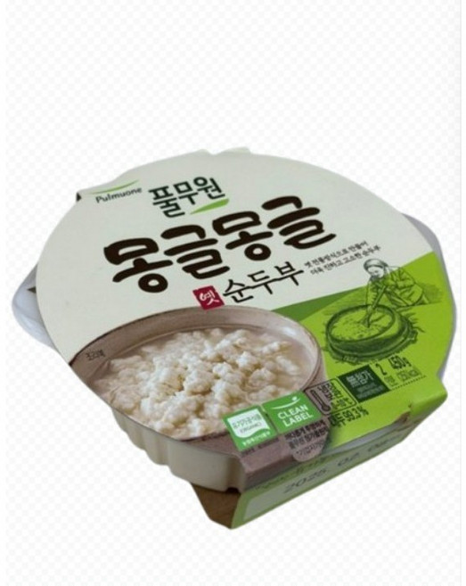 풀무원 부드러운식감의 몽글몽글옛순두부 유기농대두 순두부찌개, 450g, 3개
