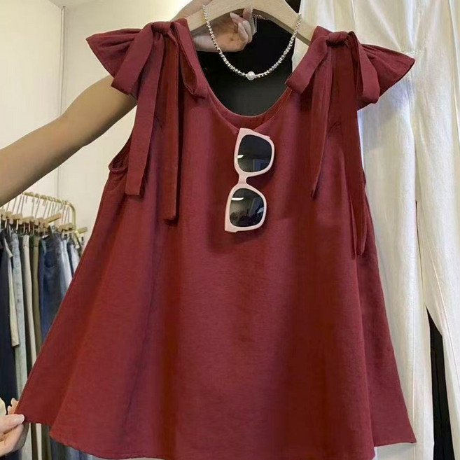 루스리더 여성 리본 날개 유니크 데일리 블라우스 RZ14