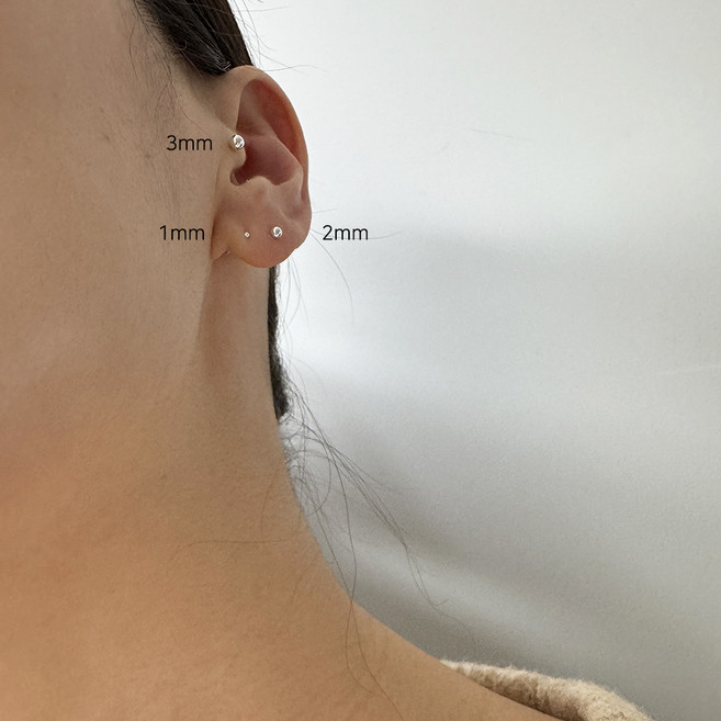 다주드 925 silver 미니 볼 은 귀걸이