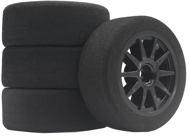 12mm 육각 RC 레이싱카 액세서리 4개 세트 레이싱 폼 타이어 휠 림 세트 HSP HPI 1/10 온로드 RC카용, 07 910B-6019