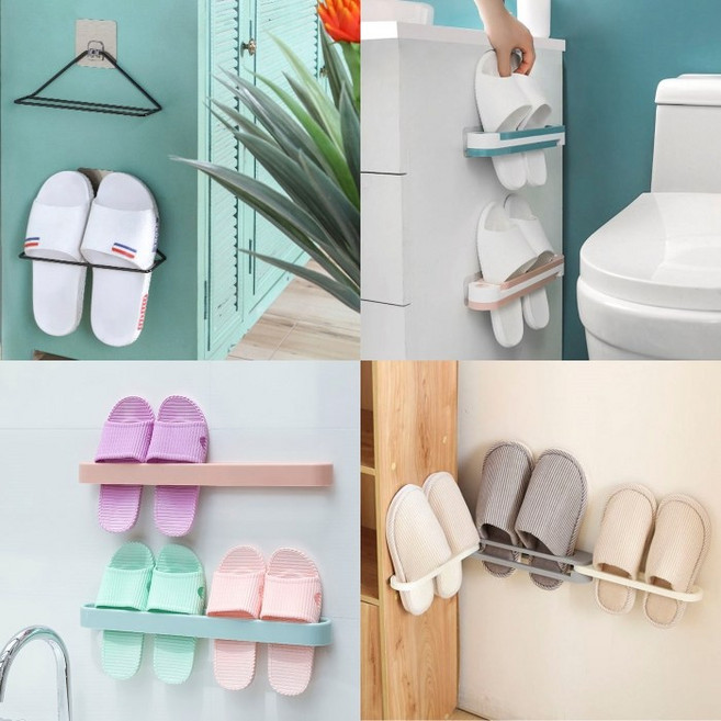 다용도 실내화 욕실화 슬리퍼 걸이 정리대, 2. 모던1구 블루, 1개