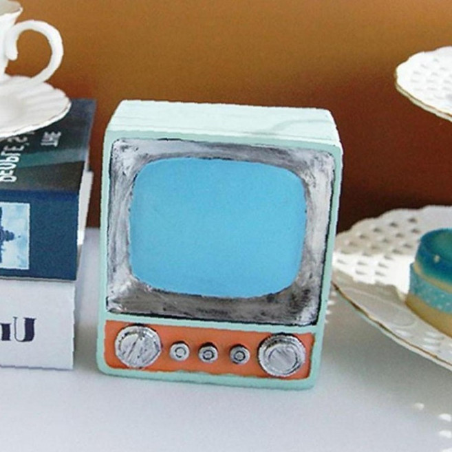 도모아 레트로 멀티 엔틱 TV 미니어처 1P 선반 장식 소품, 상세페이지 참조
