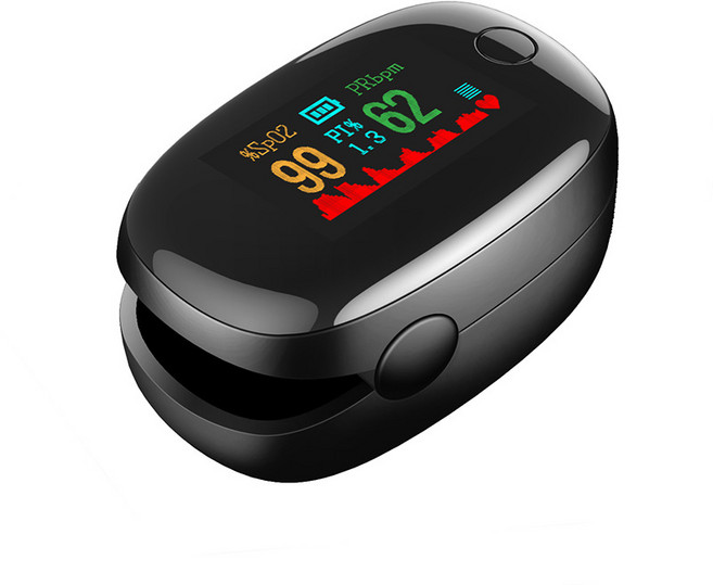 위드앤올 프리미엄 칼라LED 산소포화도 측정기 혈류지수 PI지수 산소농도측정 옥시미터, 1개