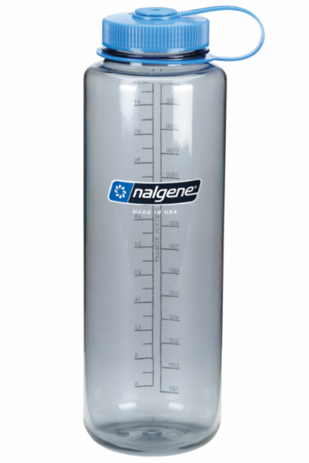 【Nalgene】美國製寬嘴水壺/運動水瓶/廣口瓶1.5L 耐熱100度, 灰藍, 1個