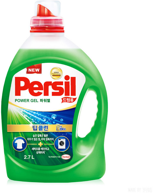퍼실 파워젤 플러스 드럼용 액상세제 본품, 2.7L, 1개입, 2개