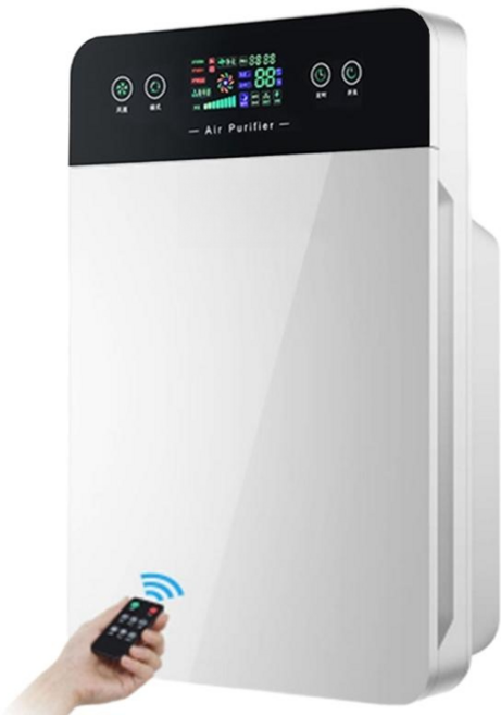 MONTHERIA 공기청정기 스마트 원격 조종 미니공기청정기 A598-101, 공기청정기+거름망 2개