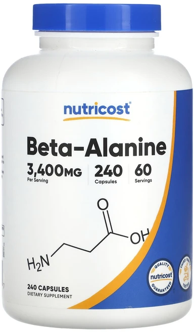 Nutricost 베타알라닌 3400mg 캡슐 240정(캡슐 1정당 850mg), Nutricost베타알라닌3400mg캡슐240정캡슐1정, 1개, 240정 - 쿠팡