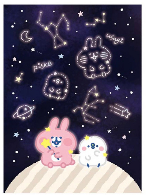 卡娜赫拉的小動物 兔兔與P助筆記本, 1個, 星空, 星空