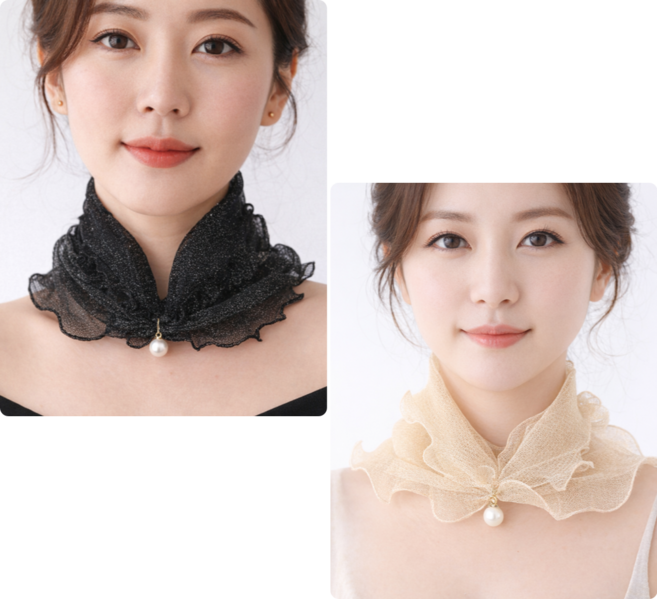 쉬폰 스카프 넥 워머