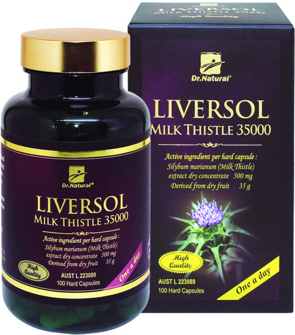 닥터내츄럴 리버솔 밀크씨슬 35000mg 실리마린 밀크티슬, 리버솔 밀크씨슬 100캡슐, 1개, 100정