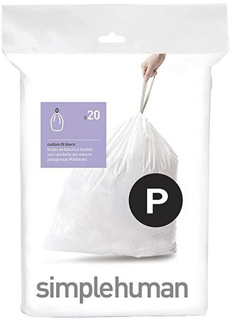 Simplehuman CW0161 코드 B 맞춤형 6 L 쓰레기통 봉지 1박스당 30개