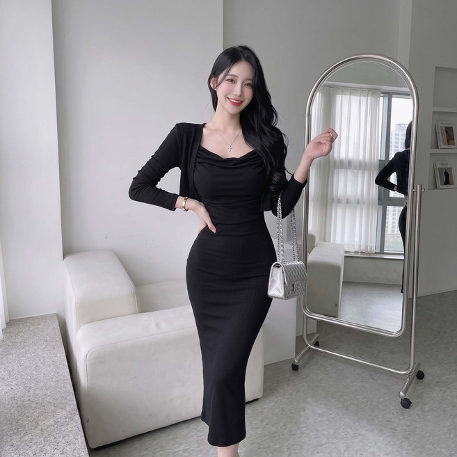 어반룩북 로렌 슬림핏 볼레로 세트 원피스