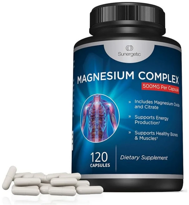마그네슘 복합체 Sunergetic 500mg 캡슐, 120정, 1개 - 쿠팡