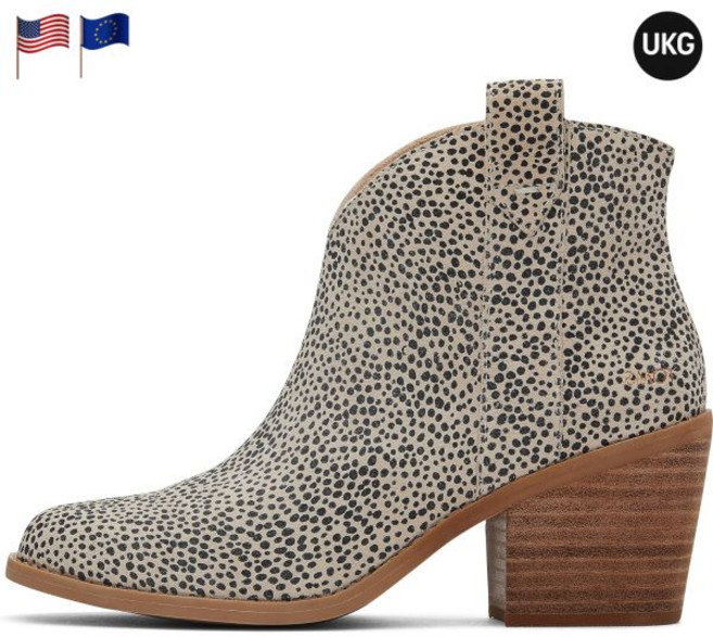 탐스 여성 콘스탄스 부츠 사하라 미니 치타 스웨이드