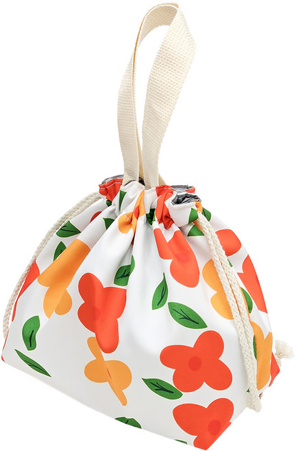 온다온 보온 보냉 도시락가방 이유식가방 직장인 런치백, 플라워, 1개