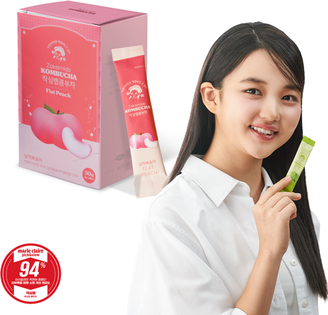 작심랩 콤부차 납작복숭아 단품, 1박스, 10g, 10개입