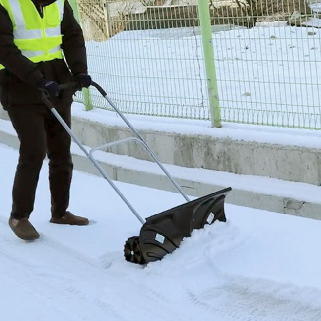 한신 넉가래 눈삽 바퀴형 제설삽 바퀴넉가래, 1개
