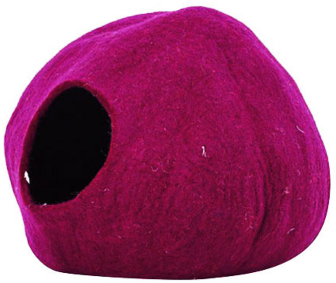 초롱이네 100% 양털 고양이 동굴 하우스 MADE IN NEPAL, 퍼플, 1개