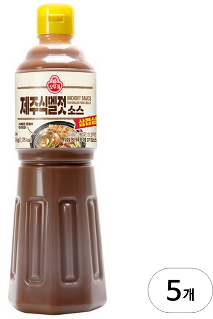 오뚜기 삼겹살 제주식 멜젓 소스, 1.12kg, 5개