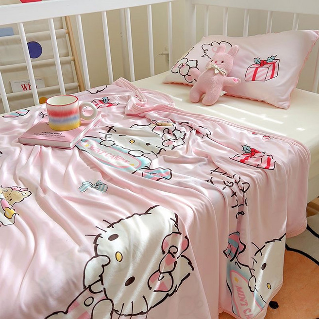 다나에 산리오 시나모롤 이니셜 키티 여름 학생 낮잠 에어컨 담요 양면 이불 +Integrated International Trade Co. Ltd 머리핀