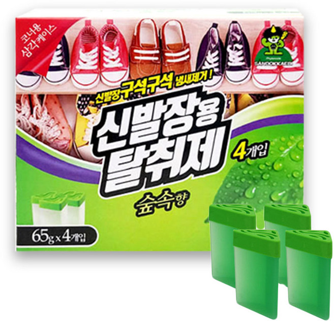 산도깨비 신발장용 탈취제 냄새제거 숲속향, 260g, 1세트