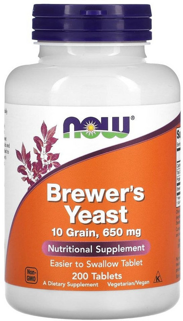 NOW 맥주효모 200정 아미노산 베타글루칸 HDL