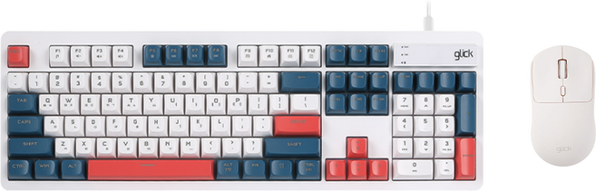 지클릭커 오피스프로 사일런스 M 무소음 방수 키보드 마우스 세트, 인체공학, 건담, OPS515