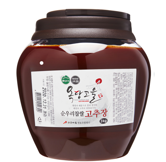 100% 국산 옥당고을 순우리찹쌀고추장, 3kg, 1개