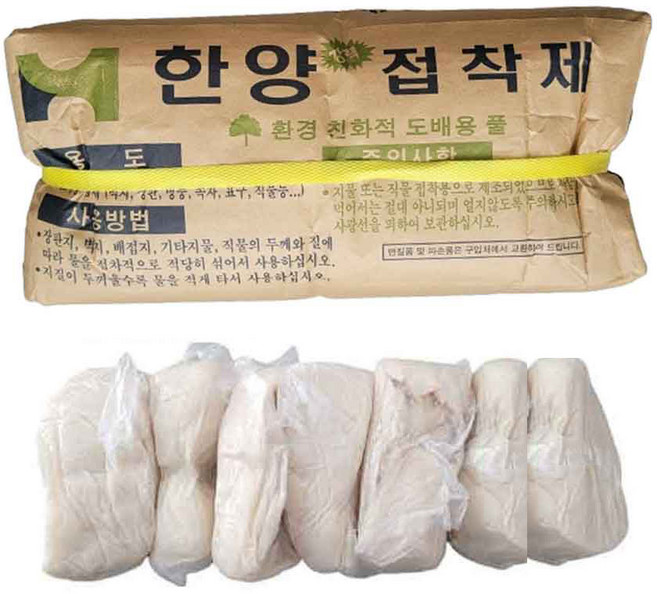 벽지촌 밀가루풀 실크 합지 풀바른벽지 밀가루미술 친환경 도배풀 접착제 (10평 2롤용)