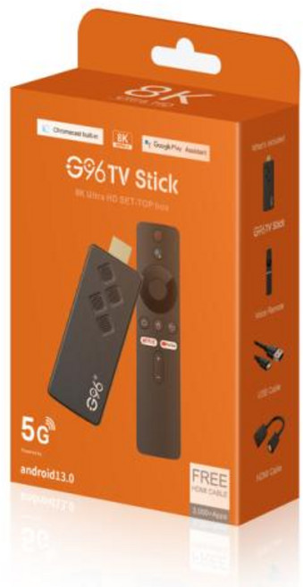G96 H313 2GB RAM 8GB ROM 스틱 TV 4k 안드로이드 13 0 ATV UI BT 음성 원격 VS 아마존 파이어 Q2 박스, 2) 2G16G, 1개