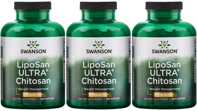 스완슨 리포산 울트라 키토산 500mg, 3개, 240정