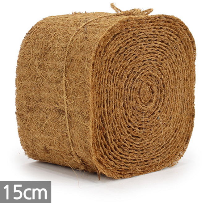 세인화분 10M 코아테이프 1P - 수목 보온재 월동 코이어 테이프 나무 보호 덮개 동해방지 수피보호 녹화끈 녹화테이프 코코넛 매트, 1개, 15cm 코아테이프